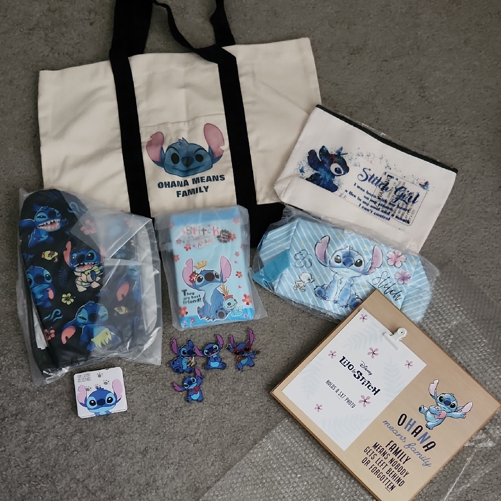 Lilo And Stitch Bundle Tote Pouch Mirror Picture Frame